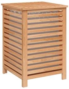 vidaXL Καλάθι Απλύτων 45 x 45 x 65 εκ. από Μασίφ Ξύλο Καρυδιάς