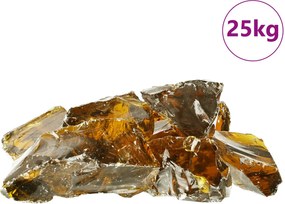 vidaXL Πέτρες Κήπου Καφέ 12 cm Γυαλί