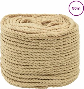 vidaXL Σχοινί Boat 40 χιλ. 50 m Φυσικό polypropylene