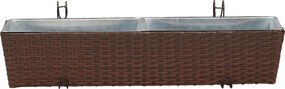 vidaXL Ραφήνα 2 pcs 80 x 17 x 17 εκ Μέταλλο