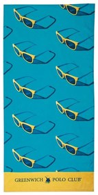 Πετσέτα Θαλάσσης Παιδική 3720 Blue-Yellow Greenwich Polo Club Beach 70x140cm 100% Cotton