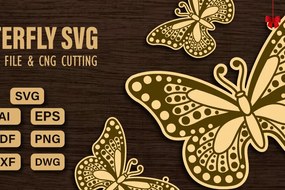 Intra απο ξύλο plywood 3mm-4mm πάχος πεταλούδας και κοπής CNC Δίασταση 20x30 cm INTRAFABR-98678749