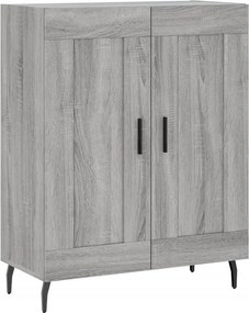 vidaXL Ντουλάπι Γκρι Sonoma 69,5 x 34 x 180 εκ. Επεξεργασμένο Ξύλο