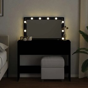 vidaXL Μπουντουάρ με LED Μαύρο 100x40x120 εκ.