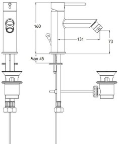 Μπαταρία μπιντέ Eurorama Tonda