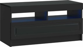 vidaXL 5 Τεμάχια LED Τηλεοπτικού Ντουλαπιού Μαύρο Επεξεργασμένο Ξύλο