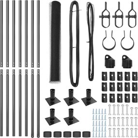 vidaXL Στύλος Περιφράξεων Γκρι 10 x 1,2 μ (13 mm πλέγμα)