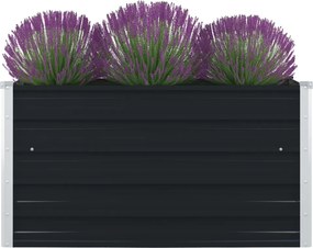 vidaXL Ζαρντινιέρα Ψηλή Ανθρακί 100x100x45 εκ. Γαλβανισμένος Χάλυβας