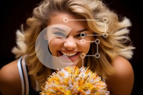 Intra Συλλεκτικό Ξύλινο Παζλ Plywood 4mm - Χαμογελαστή Μαζορέτα με Pom-Pom Σε Ξύλινο Κουτί - Διαστάσεις Puzzle: 10x10 cm – 25 κομμάτια