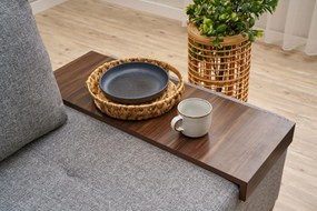 Πολυθρόνα-Κρεβάτι Γκρι Δεξιά PERENNA LINEN 93x116x83