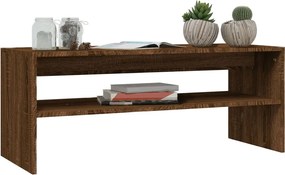 vidaXL Τραπεζάκι Σαλονιού Καφέ Δρυς 100x40x40 εκ. Επεξεργασμένο Ξύλο