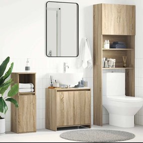 vidaXL Ντουλάπι Νιπτήρα Sonoma Δρυς 60 x 33 x 61 εκ. από Επεξ. Ξύλο