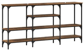 vidaXL Τραπέζι κονσόλας με ράφι Παλαιό ξύλο 160 x 29 x 80 εκ.