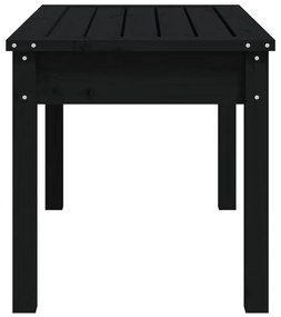 vidaXL Παγκάκι Κήπου Μαύρο 80x44x45 εκ. από Μασίφ Ξύλο Πεύκου