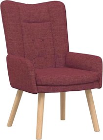 vidaXL Πολυθρόνα Κόκκινο 63 x 67 x 94 εκ. Ύφασμα και κόντρα πλακέ