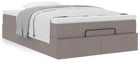 Οθωμανικό κρεβάτι με στρώμα Taupe 120x200cm ύφασμα