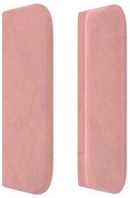 vidaXL Κεφαλάρι με Πτερύγια Ροζ 163x16x78/88 εκ. Βελούδινο