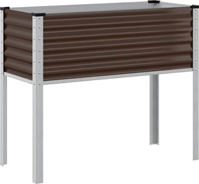 vidaXL Γλάστρα Κήπου Καφέ 100x45x90 εκ. από Ατσάλι
