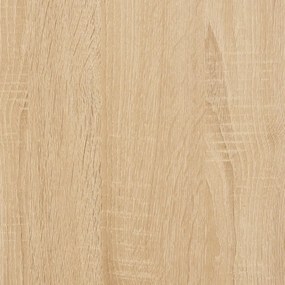 vidaXL Ραφιέρα Τοίχου με 2 Ράφια Sonoma Δρυς 80x21x51 εκ Επεξεργ. Ξύλο