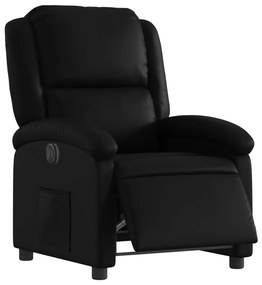 vidaXL Πολυθρόνα Ανακλινόμενη Ηλεκτρική Μαύρη από Συνθετικό Δέρμα