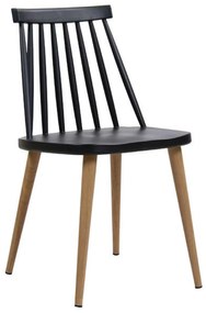 Καρέκλα Lavida Black ΕΜ139,2 43X48X77 cm Σετ 4τμχ Metal, Polypropylene