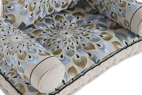 Κήπος πολυθρόνα DKD Home Decor Μπλε Μπεζ 90 x 55 x 18 cm