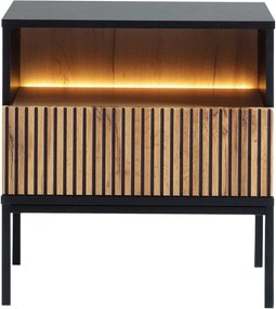 Κομοδίνο Sento-Φυσικό - Μαύρο