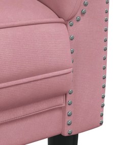 vidaXL Καναπές Διθέσιος Ροζ από Βελούδο