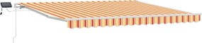 vidaXL Χειροκίνητη τέντα με ηλιακό LED 4 x 3 m