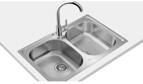 TEKA Universe 80 T-XM 2B Νεροχύτης Ένθετος, inox, Micro/Σαγρέ για έπιπλο 80 cm