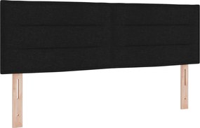 vidaXL LED Κρεβάτι αποθήκευσης με στρώμα Μαύρο 160 x 200 cm Ύφασμα