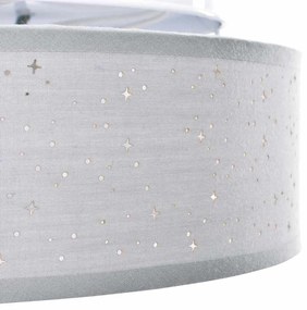 vidaXL Λάμπα Οροφής Γκρι 30 x 13.5 εκ. ύφασμα
