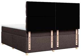 ΚΡΕΒΑΤΙ BOXSPRING ΜΕ ΣΤΡΩΜΑ ΣΚΟΥΡΟ ΚΑΦΕ 200X200 ΕΚ. ΥΦΑΣΜΑΤΙΝΟ 3291397