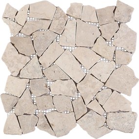 vidaXL Πλακίδια Μωσαϊκού Κρεμ 30 x 30 cm Μάρμαρο