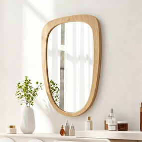 Καθρέπτης Phaedra pakoworld MDF σε φυσική απόχρωση 74x2,5x120 εκ