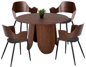 DINING SET 5PCS  TABLE DENTY &amp; 4 CHAIRS VELP