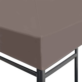 vidaXL Κάλυμμα Γκαζebo Taupe 300 x 300 cm Πολυεστέρας και Χάλυβας