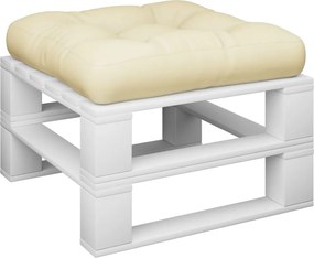 vidaXL Μαξιλάρι Παλέτας Κρεμ 50 x 50 x 12 εκ. Υφασμάτινο