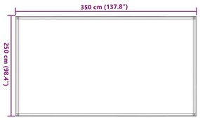Χαλί Σκηνής Ανθρακί / Λευκό 250 x 350 εκ.