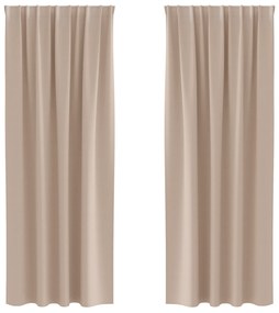 vidaXL Κουρτίνες με κουρτίνες 2 pcs Taupe 225 x 140 εκ. Πολυεστέρας