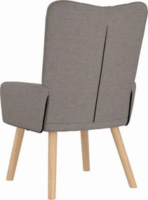 vidaXL Πολυθρόνα Taupe 63 x 67 x 94 εκ. Ύφασμα και κόντρα πλακέ