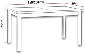 Τραπέζι Victorville 177, Άσπρο, Μαύρο, 78x90x160cm, 41 kg, Επιμήκυνση, Πλαστικοποιημένη μοριοσανίδα, Ξύλο, Μερικώς συναρμολογημένο, Ξύλο: Οξιά
