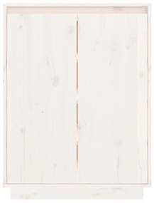 vidaXL Παπουτσοθήκη Λευκή 60 x 35 x 80 εκ. από Μασίφ Ξύλο Πεύκου