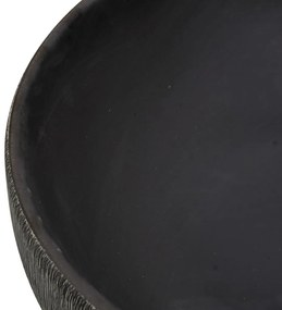 vidaXL Νιπτήρας Οβάλ Γκρι και Μαύρος 59 x 40 x 14 εκ. Κεραμικός