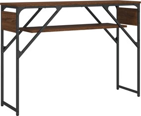 vidaXL Τραπέζι Κονσόλα Καφέ Δρυς 105 x 30 x 75 εκ. από Επεξεργ. Ξύλο