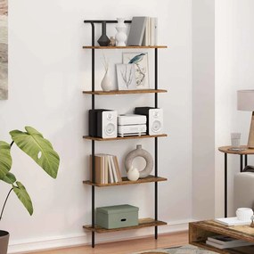 vidaXL Ράφι Βιβλίων 5 επιπέδων 60 x 24 x 168 εκ. Επεξεργασμένο ξύλο