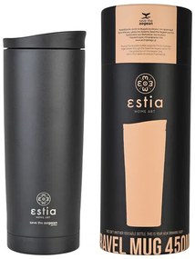 Estia Θερμός - Ποτήρι Για Καφέ Travel Mug Save The Aegean 500ml Midnight Black 01-20316