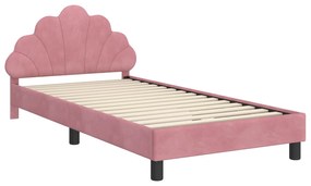 vidaXL Κρεβάτι Παιδικής Κρεβατοκάμαρας με Κεφαλάκι Ροζ 90 x 190 cm