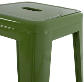 ΣΚΑΜΠΟ BAR ΜΕΤΑΛΛΙΚΟ MELITA ΣΕ LIGHT OLIVE GREEN HM8642.13 43x43x78 εκ. - 0605401 - HM8642.13