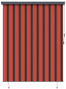 vidaXL Εξωτερικό ρολό Ριγέ πορτοκαλί και καφέ 200 x 250 εκ. ύφασμα